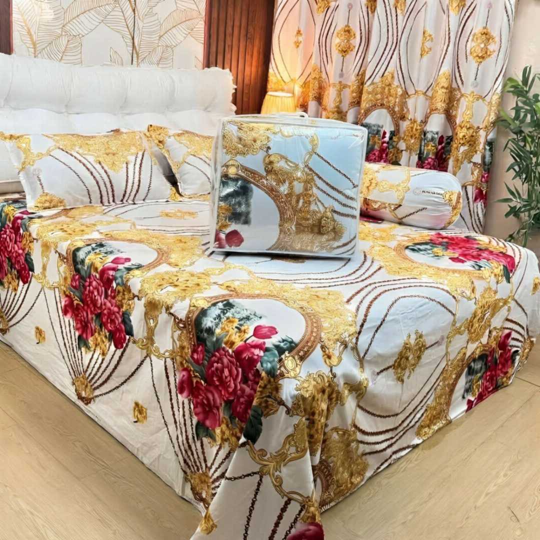 Premium,Quality,5-Piece,Comforter,Set,King,Size,100%,Cotton,Twill,Fabric